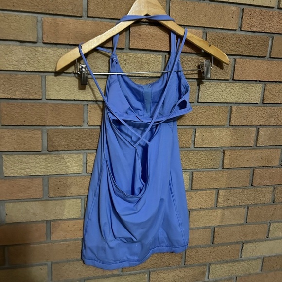 Lululemon Flow & Go Tank Top Lullaby Blue/Purple Unpadded Bra Size 4 - Picture 4 of 6